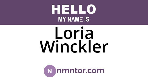 Loria Winckler