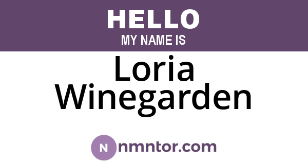 Loria Winegarden