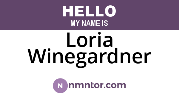 Loria Winegardner