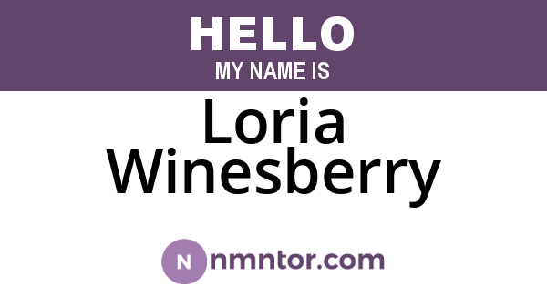 Loria Winesberry