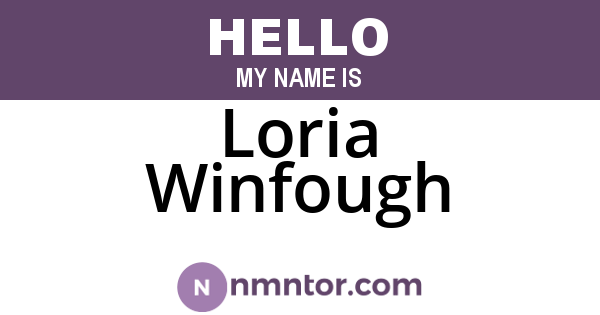 Loria Winfough