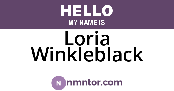 Loria Winkleblack