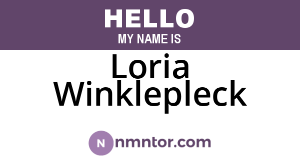 Loria Winklepleck