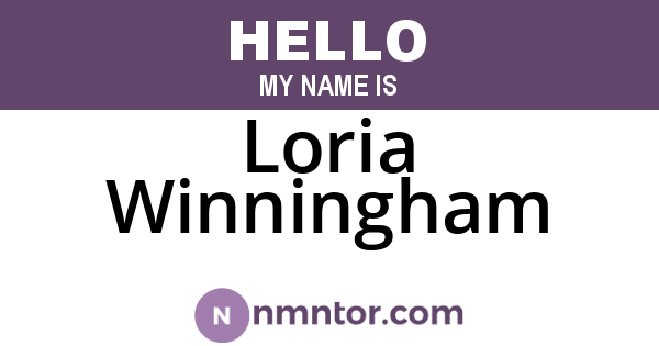 Loria Winningham