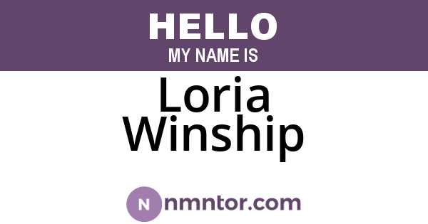 Loria Winship