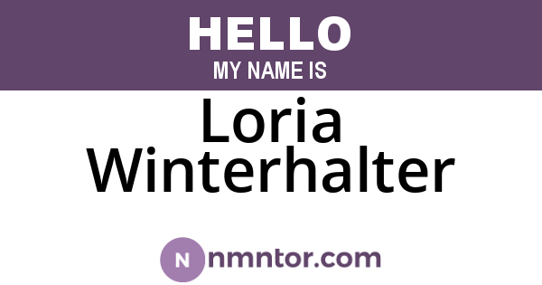 Loria Winterhalter