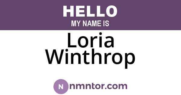 Loria Winthrop