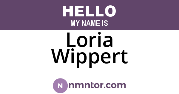 Loria Wippert