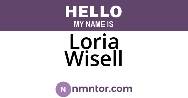 Loria Wisell