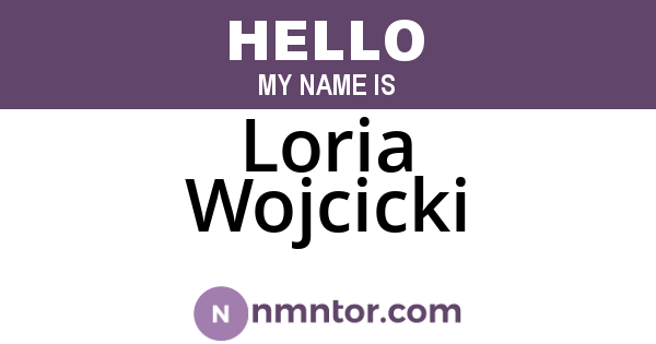 Loria Wojcicki