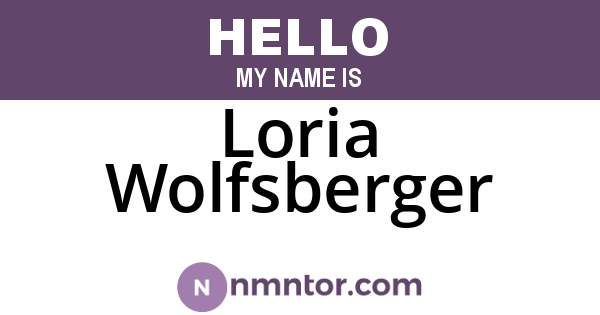 Loria Wolfsberger