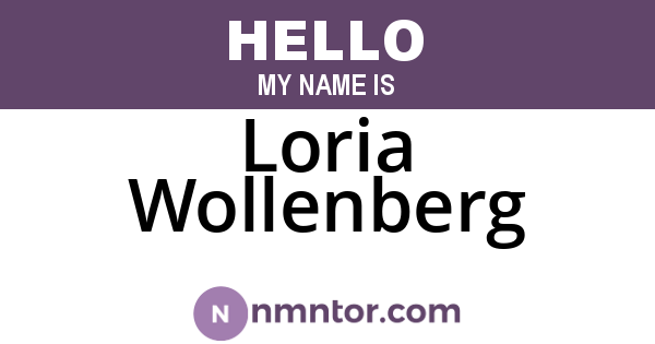 Loria Wollenberg