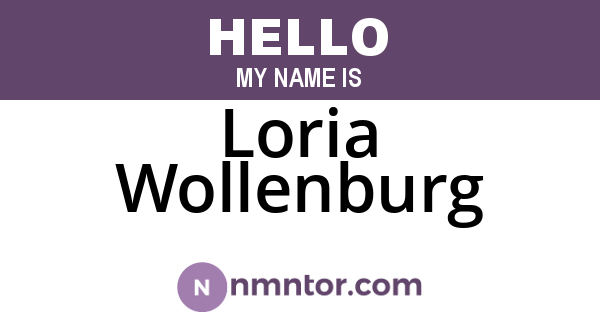 Loria Wollenburg