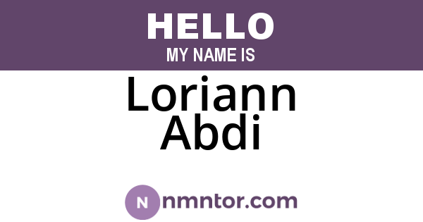 Loriann Abdi