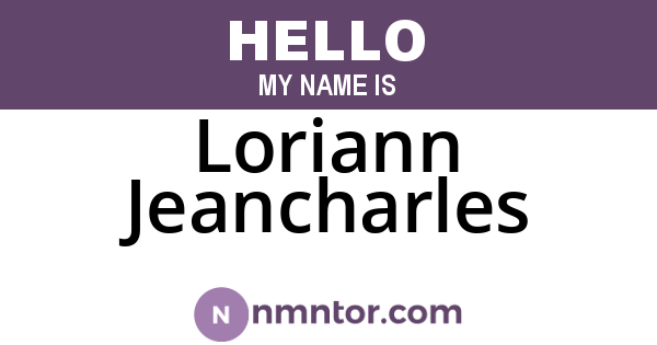 Loriann Jeancharles