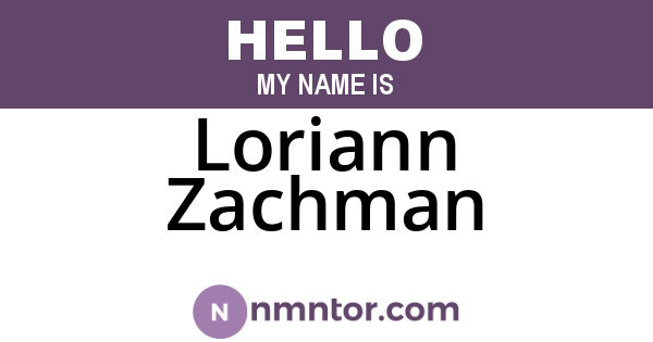 Loriann Zachman