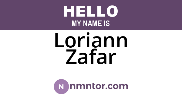 Loriann Zafar
