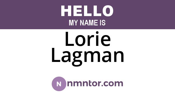Lorie Lagman
