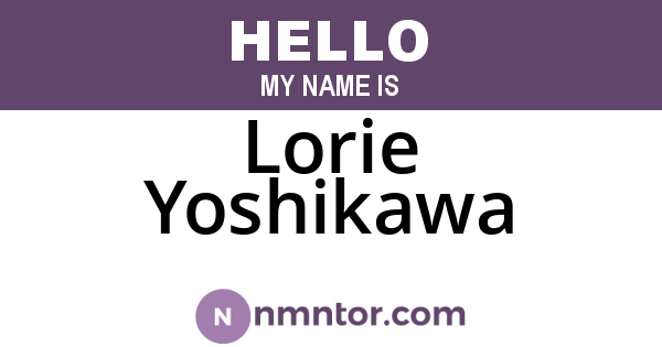 Lorie Yoshikawa