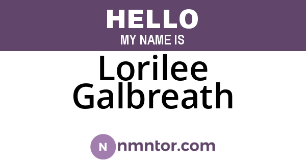 Lorilee Galbreath