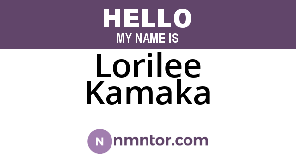 Lorilee Kamaka