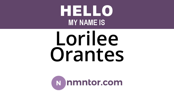 Lorilee Orantes