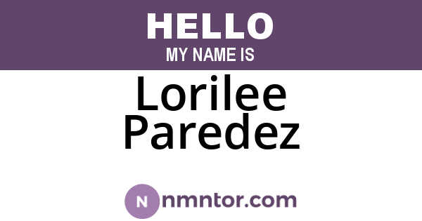 Lorilee Paredez