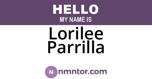 Lorilee Parrilla