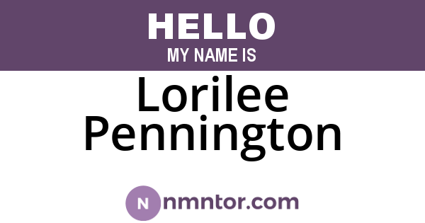 Lorilee Pennington