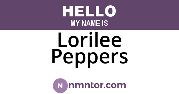 Lorilee Peppers