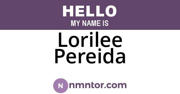 Lorilee Pereida