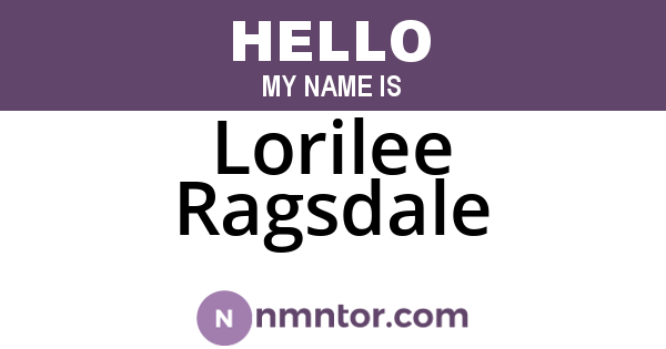 Lorilee Ragsdale