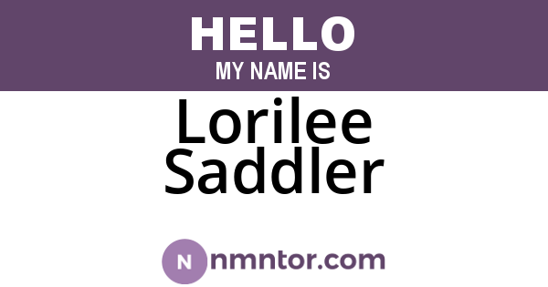 Lorilee Saddler