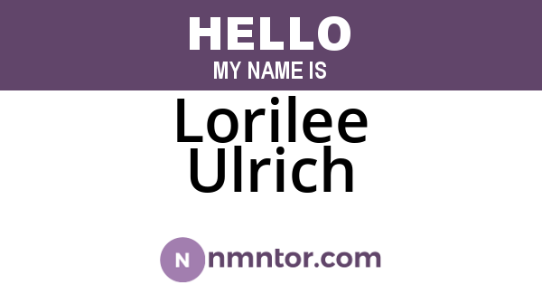 Lorilee Ulrich