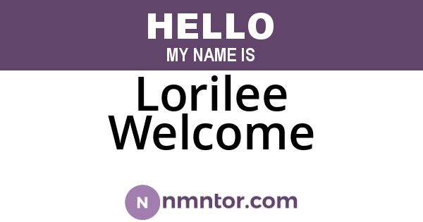 Lorilee Welcome