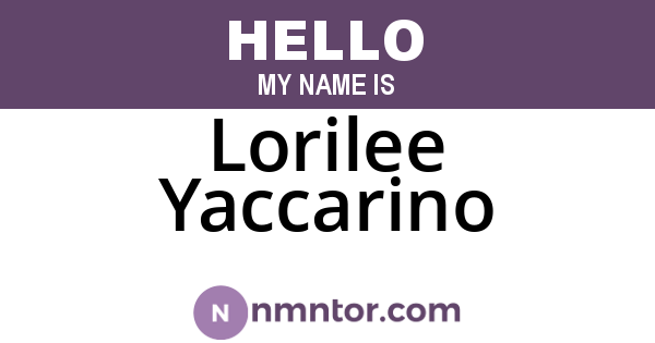 Lorilee Yaccarino