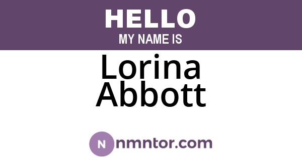 Lorina Abbott