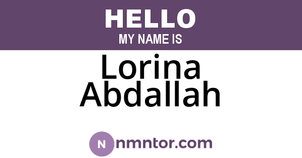 Lorina Abdallah