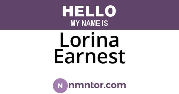Lorina Earnest