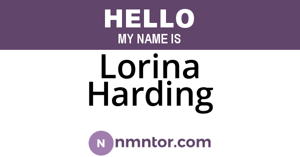 Lorina Harding