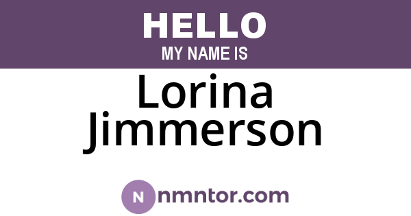 Lorina Jimmerson