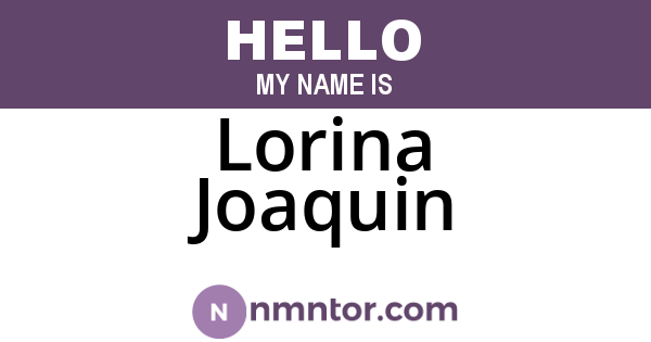 Lorina Joaquin