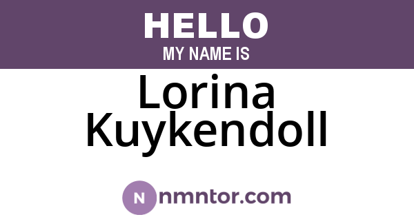 Lorina Kuykendoll