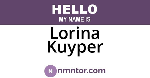 Lorina Kuyper