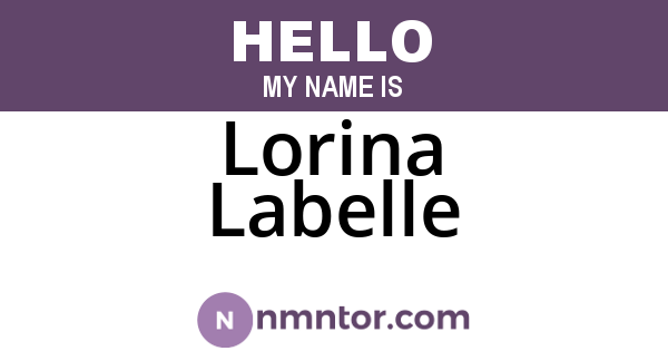 Lorina Labelle