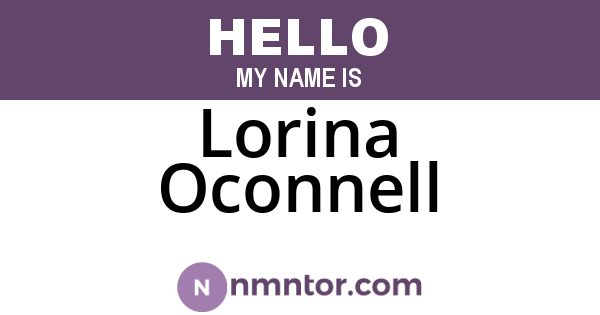 Lorina Oconnell