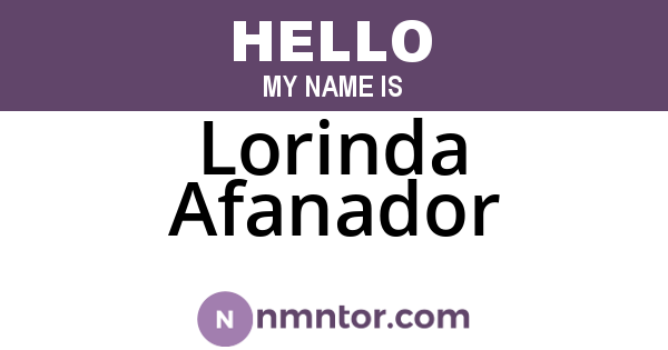 Lorinda Afanador
