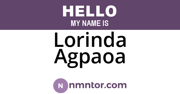 Lorinda Agpaoa