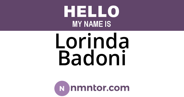 Lorinda Badoni