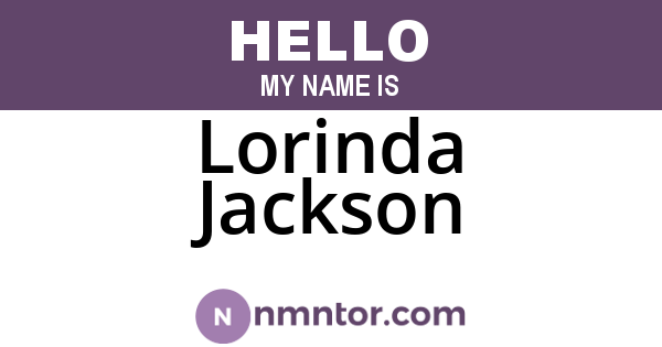 Lorinda Jackson